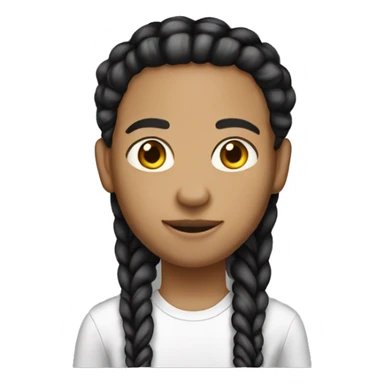  light skin tall skinny  with braids sticker