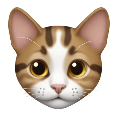 Brown and white tabby laying sticker