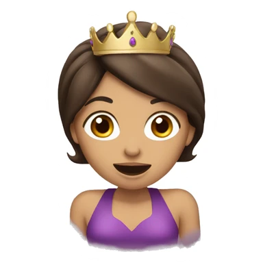 Princess brunette Latina eating eggplant sticker