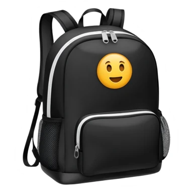 sac a dos de sport noir sans motif et uni sticker