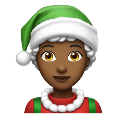 Young African American Mrs. Clause sticker