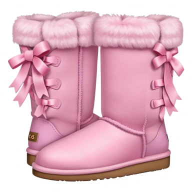Pink pastel uggs with bows sticker