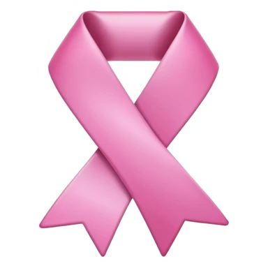 Ribbon emoji pink colour sticker