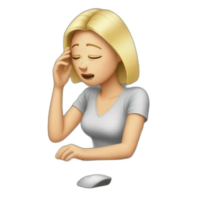 stressed-woman-at-computer sticker