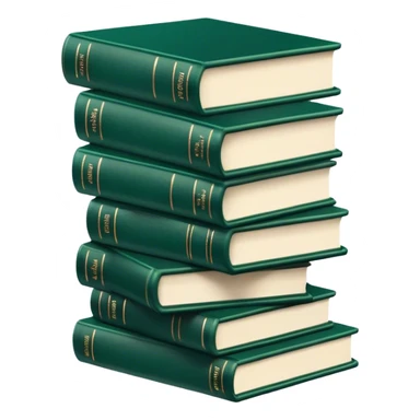dark emerald aesthetic book stack sticker
