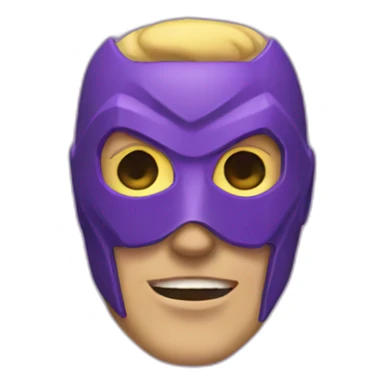purple superhero mask sticker