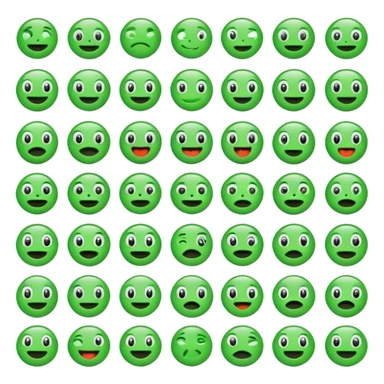 Green emojis sticker