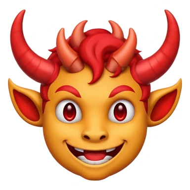 smiling face whit horns emoji sticker