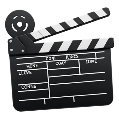 hyper minimal movie slate silhouette, fewest possible lines, essence of a clapperboard sticker