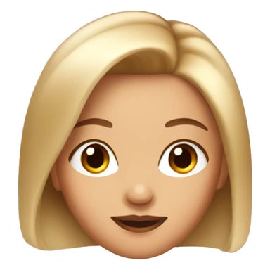 Cute woman with silk pressed hair sticker