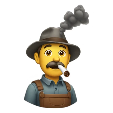 Bûcheron smoking sticker