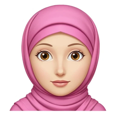 White woman wear pink hijab 🧕  sticker