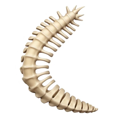 human Spine from side sticker