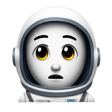 confused sad astronaut  sticker