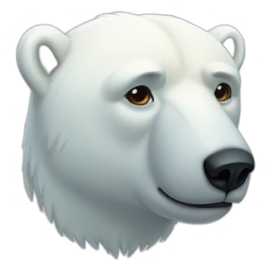 Sad polar bear sticker