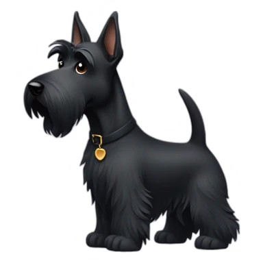 dog scottish terrier full body sticker