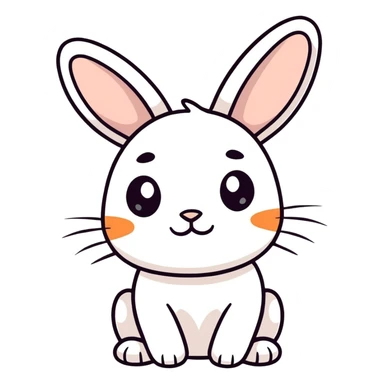 Conejo con ojos negros sticker