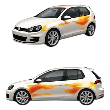 Golf mk6 fire sticker