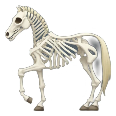 skeleton horse sticker