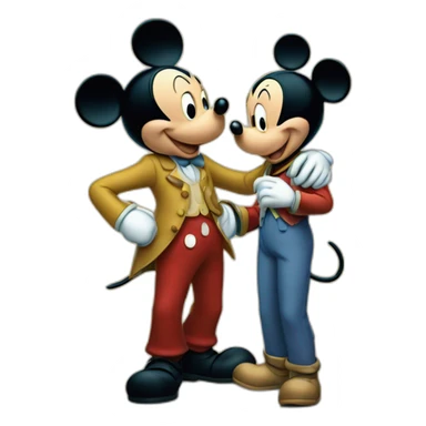 Walt Disney with Mickey Mouse sticker