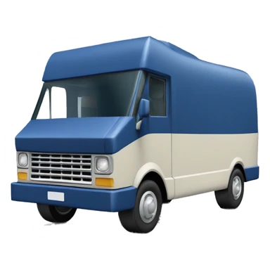 Tall Barbie wide-fender dark blue Papercraft long step-van  sticker