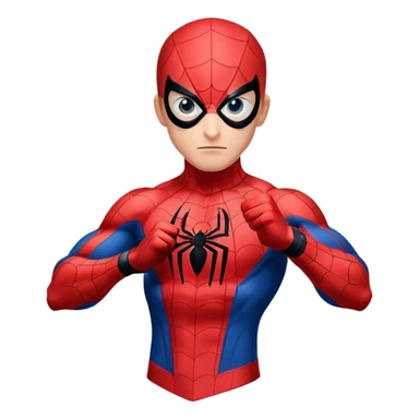 Spider man with swastika sticker