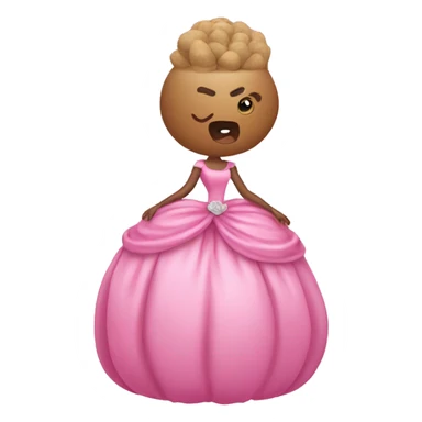 Potato is pink ball gown sticker