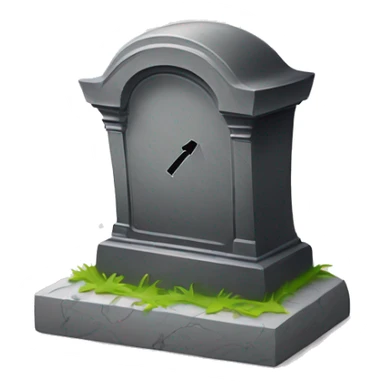 Tombstone that says RIP Roomba 2024-2024 sticker