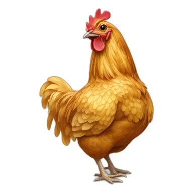 golden laced cochin chicken sticker