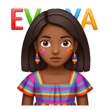 una niña peruana que ponga eva al fondo  sticker