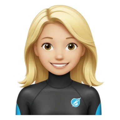 blonde haired white skinned surfer girl sticker