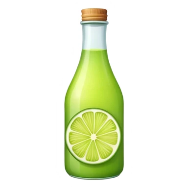 Bottled lime juice sticker