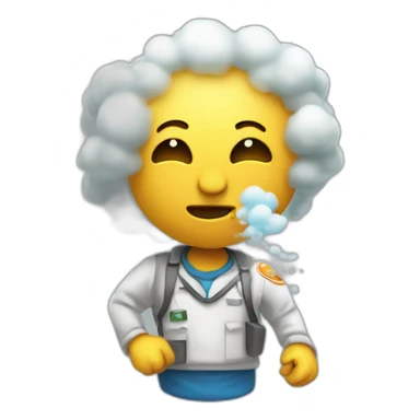 Un muñeco vapeando sticker