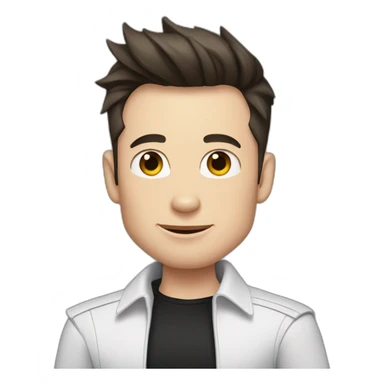 elon musk as a danny phantom sticker