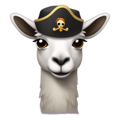 Lama with pirate hats sticker