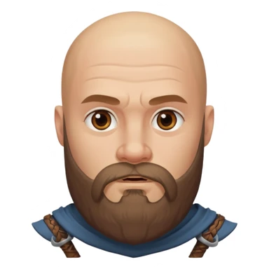 bearded Vikings with bald  with out crown sticker