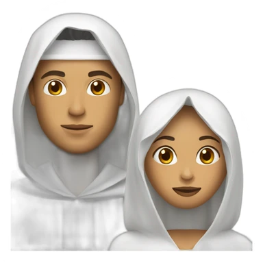 A veiled woman and ronaldo sticker