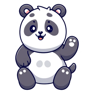 Panda with a middle finger  sticker