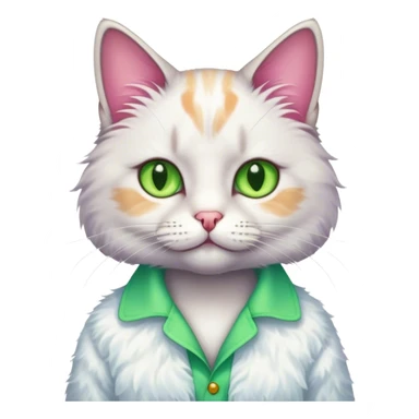 Cat wearing a beach shirt sticker