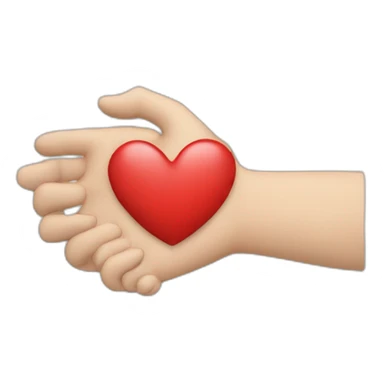 Heart above the Hand shake sticker