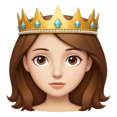 A crown on a brown hair white girl sticker