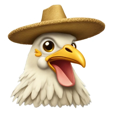 gallina con sombrero sticker