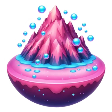 Pink volcano of Bubble sticker