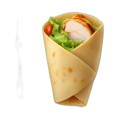 chicken-wrap-with-fork sticker