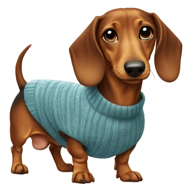 Dachshund with Pullover  sticker