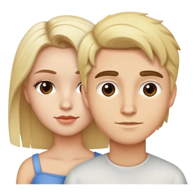 pelirroja y chico blonde sticker