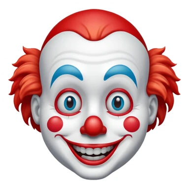 Watery eyes emoji and Merge with 🤡  sticker