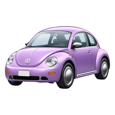 lilac Volkswagen new-beetle  sticker