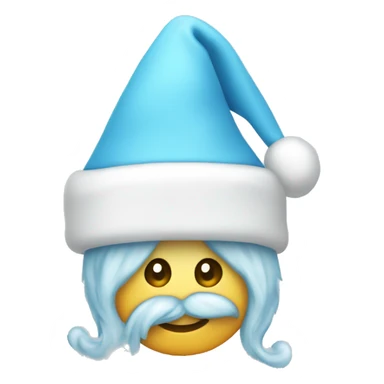 Light blue Santa hat sticker