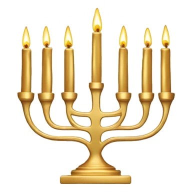 Gold Menorah sticker